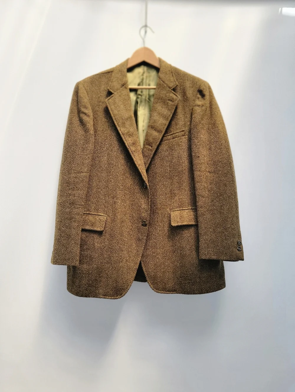 Cricketeers Vtg Union 60s 70s Brown Tweed Wool 2 Button Blazer Mens Size 42R